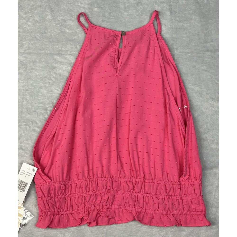 Love & Piece Women’s Size XL Sleeveless Halter Elastic Waist Top Pink - Picture 3 of 10